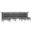 VidaXL Garden Lounge Set with Cushions 6 Pcs, Patio Furniture Set, Outdoor Furniture, Patio Sofa, Modern, 3187552