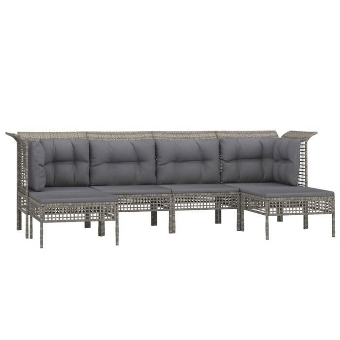 VidaXL Garden Lounge Set with Cushions 6 Pcs, Patio Furniture Set, Outdoor Furniture, Patio Sofa, Modern, 3187552