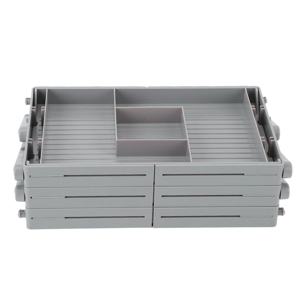 3 Tier Drawer Organizer Adjustable Expandable Multi Level Smart Drawer Organizer for Makeup Jewelry Cosmetics