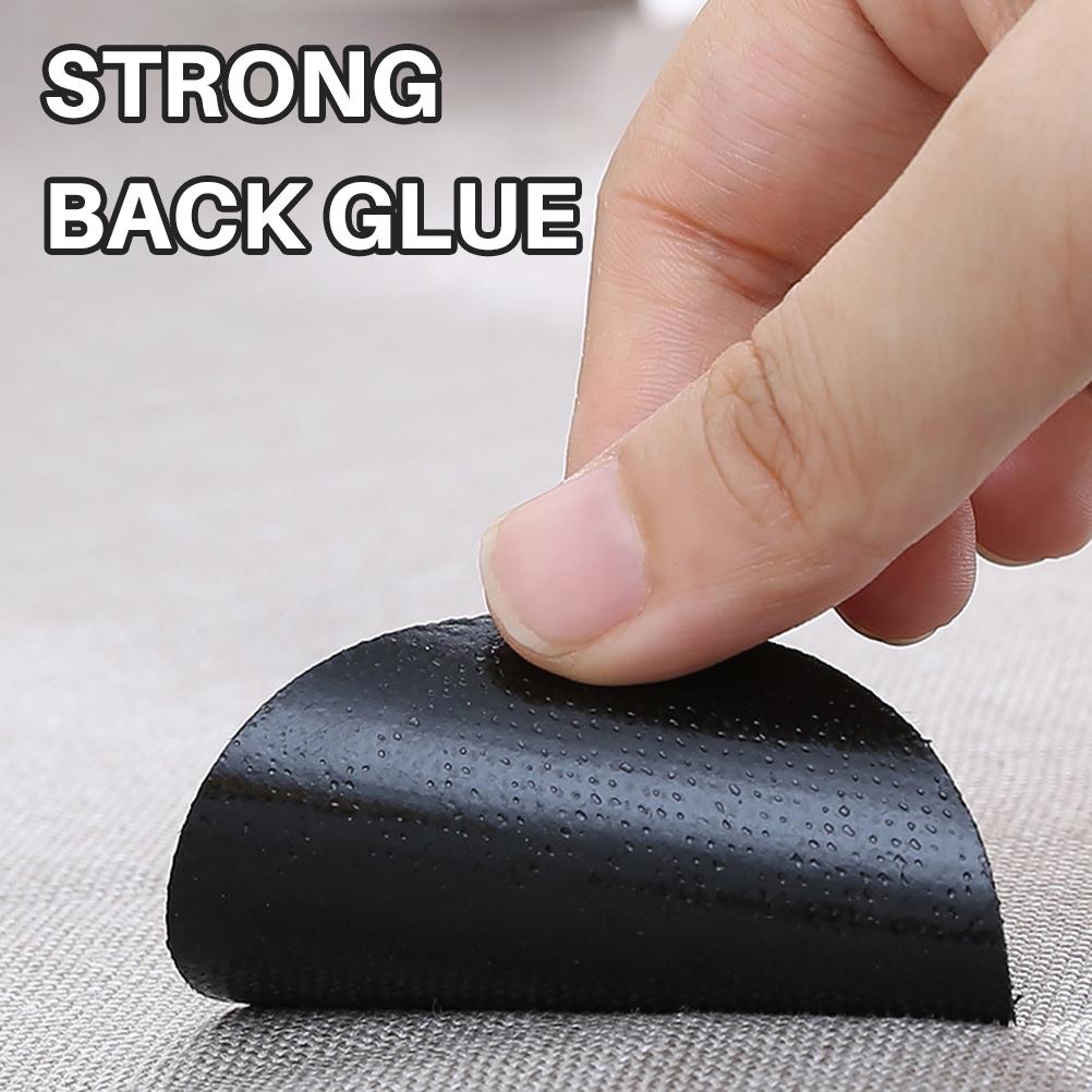 10 Pairs Fixed Tapes Round Dot Hook and Loop Adhesive Tapes for Fixing Household Bedclothes Sofa Cushion Carpet