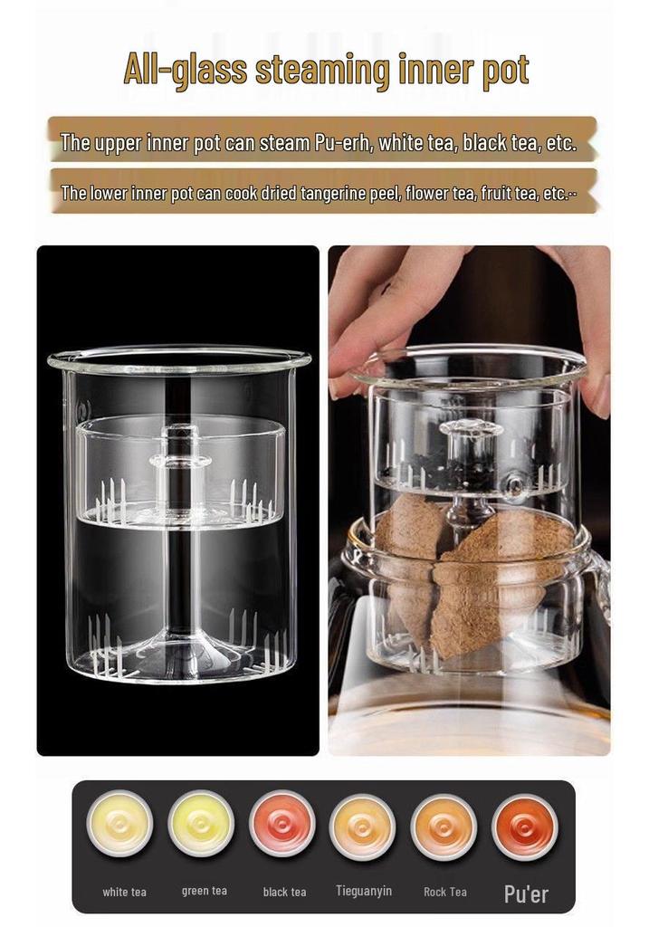 2025 Automatic Electric Ceramic Stove & Large Glass Tea Kettle Set - High Temp Resistant for Brewing