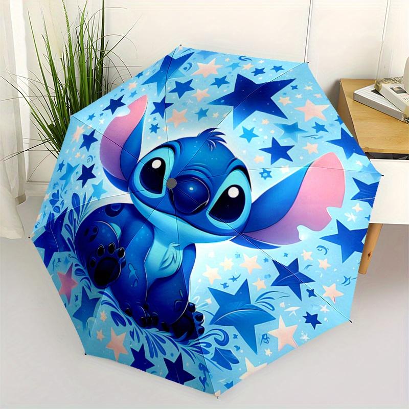 

1pc Star Stitch Automatic Opening and Closing Umbrella, Lightweight 3-Fold, With Cute Cartoon Characters, Suitable for Home, Outdoor and Dai