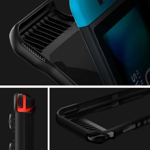 Spigen Nintendo Switch Cover with Strap Screen Protection Anti-Scratch Anti-Fingerprint Shock Absorption TPU Cover Thin Shockproof Switch Cover Rugged