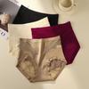 Women's Summer Net Yarn Breathable Hip and Belly Non  Scratch Long Bottom Crotch High Waist Molded Briefs