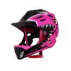Kinder Vollgesichts-Skatehelm mit abnehmbarem Kinnschutz Cartoon-Monster-Design Rollschuhfahren Radfahren Sicherheitsausrüstung