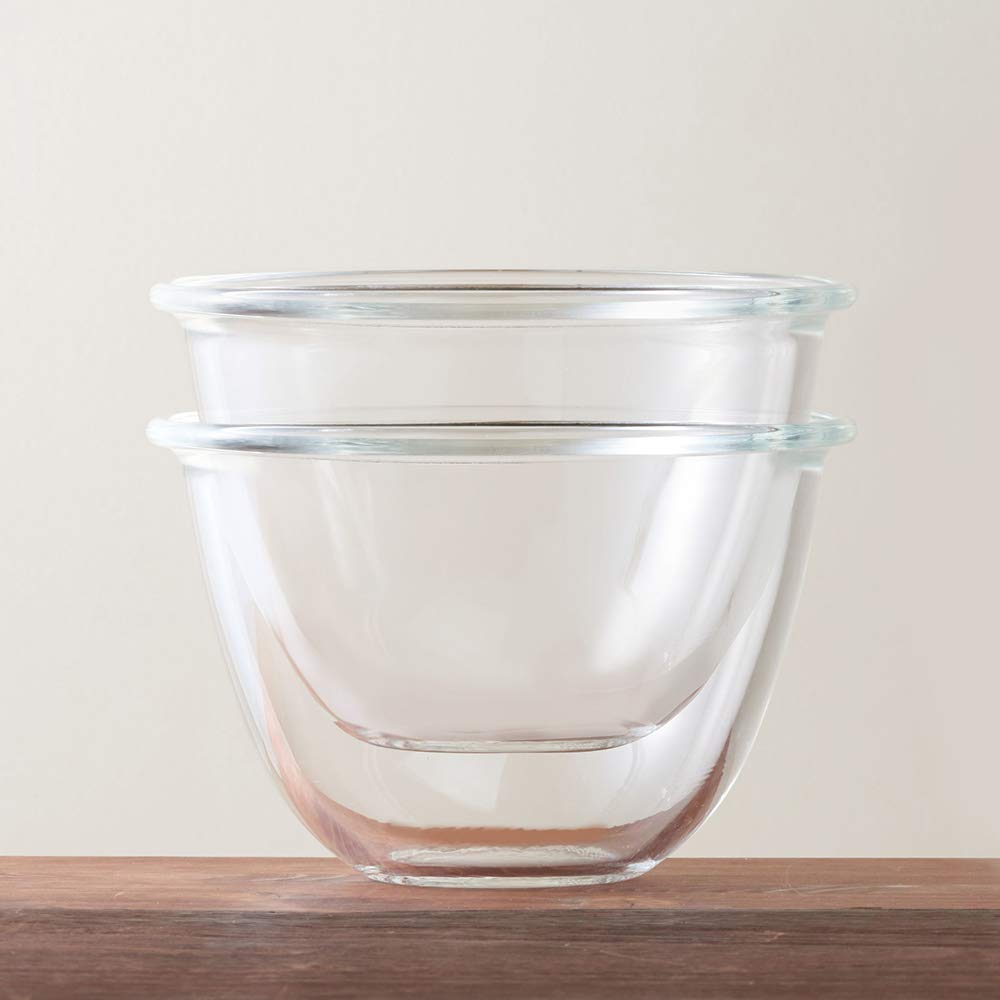 HARIO Glass Set of 900ml Made in Clear Heat-Resistant Bowls, 2, Capacity, Japan, MXP-2208,