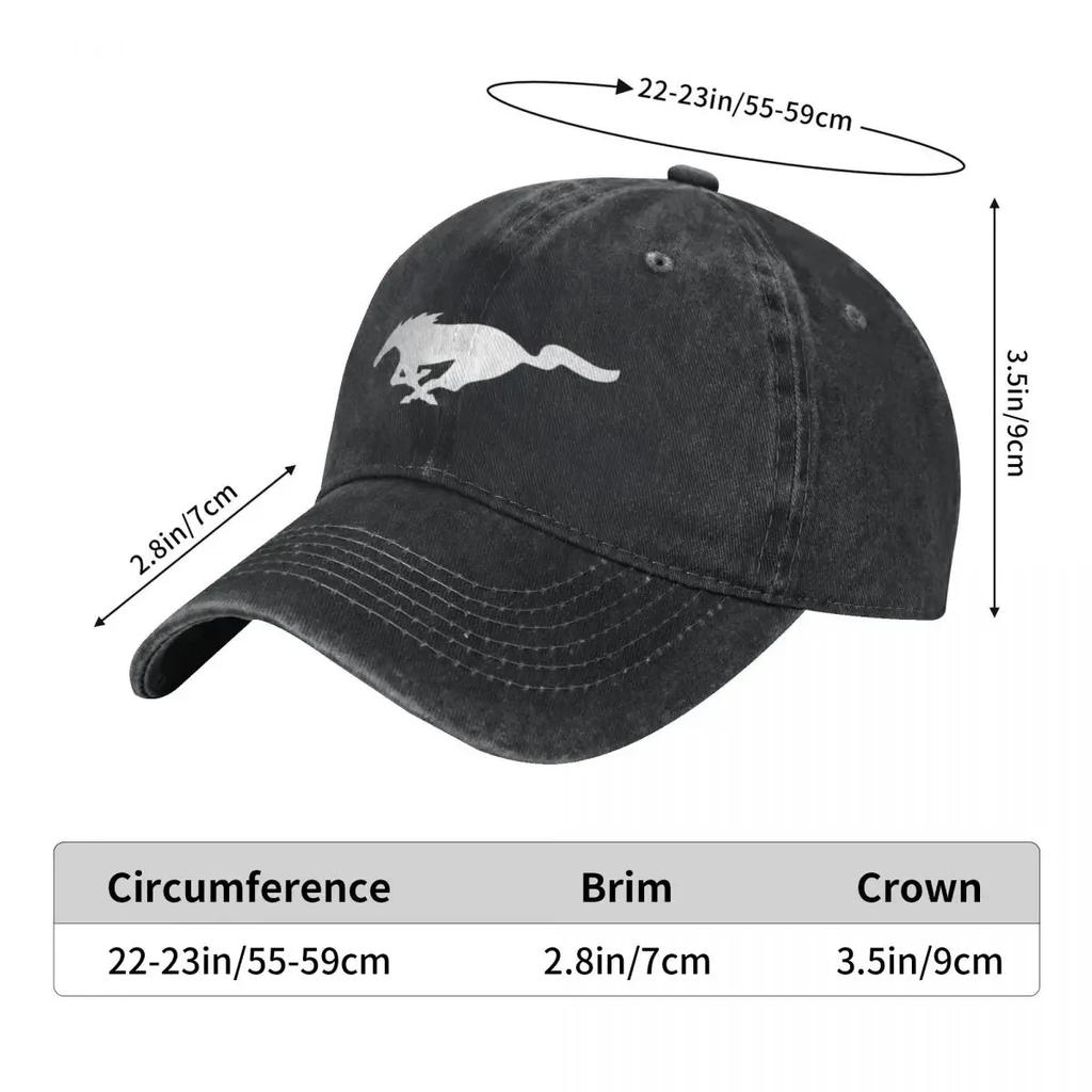 M-Mustangs Horse Summer Baseball Caps For Womens Unisex Male Beach Sunscreen Hats Snapback Cap