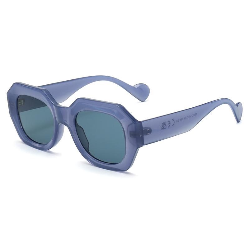 Modern Luxe Polygonal Sunglasses: Men's High-End European-American Street Style
