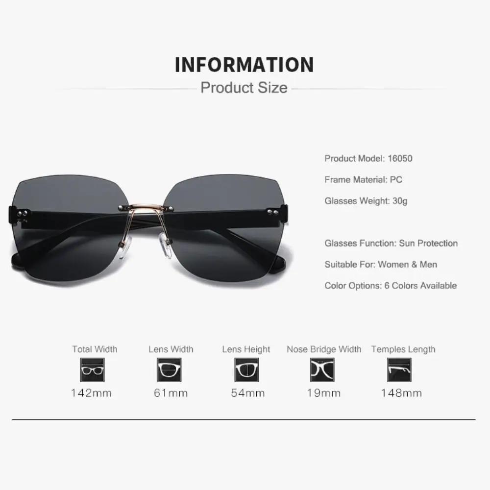 Fashion Ladies Eyeglasses UV400 Women Shades Gradient Sunglasses Rimless Sunglasses Frameless Sun Glasses