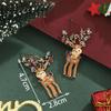 Christmas Fashion New Earrings Women's Christmas Snowflake Diamond Stud Earrings Elk Alloy Rhinestone Earrings