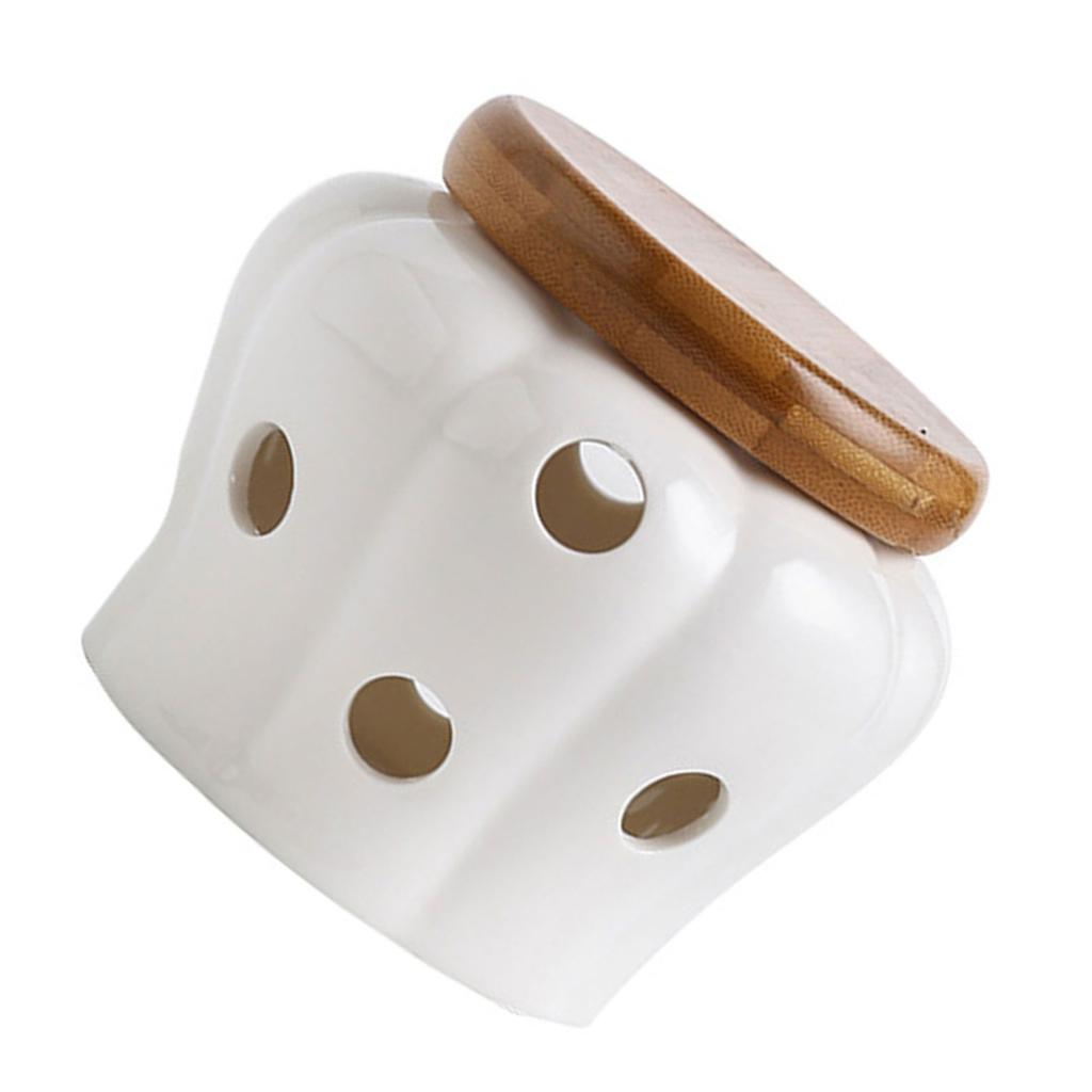 Stylish Storage Jar Handcrafted Hollow Container for Jewelry Garlic Ginger Container Candy Storage Box Jar with Lid