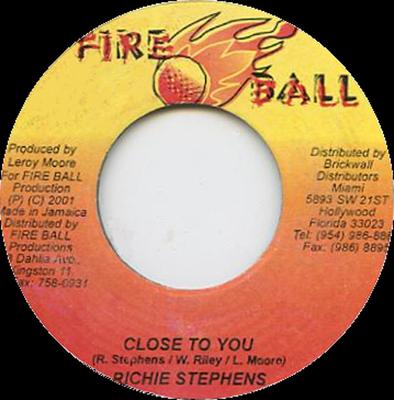 7inch Record RICHIE STEPHENS / MICHAEL FABULOUS  - Close To You / Rise With The Sun NONE Fire Ball Recor 2001 Jamaica Reggae, Ska & Dub Used