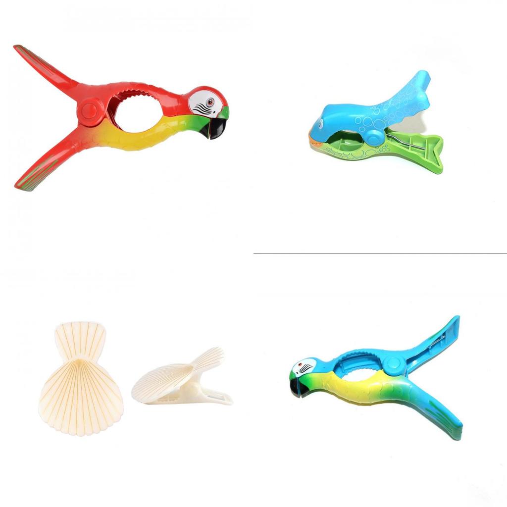 Strand Winddichte Klammer mit Schildkröten- und Papageien-Design für Außenschutz