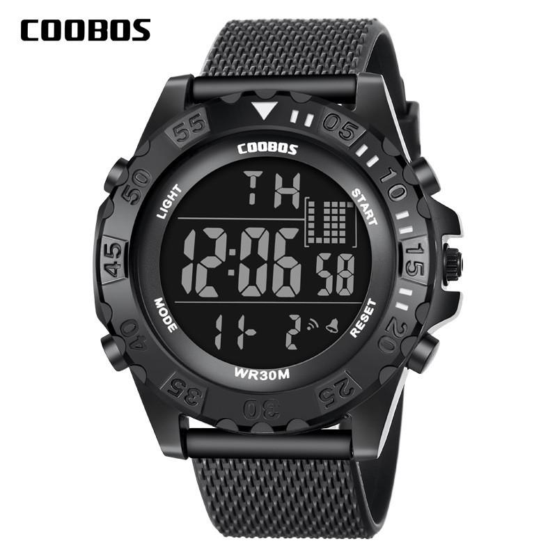 Student Digital Waterproof Led Watch With Large Dial And Night Glow For Teens