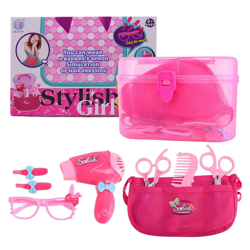 Children'S Simulation Hairdressing Play House Cosmetic Toys Hand Box Dresser Children'S Hairdresser