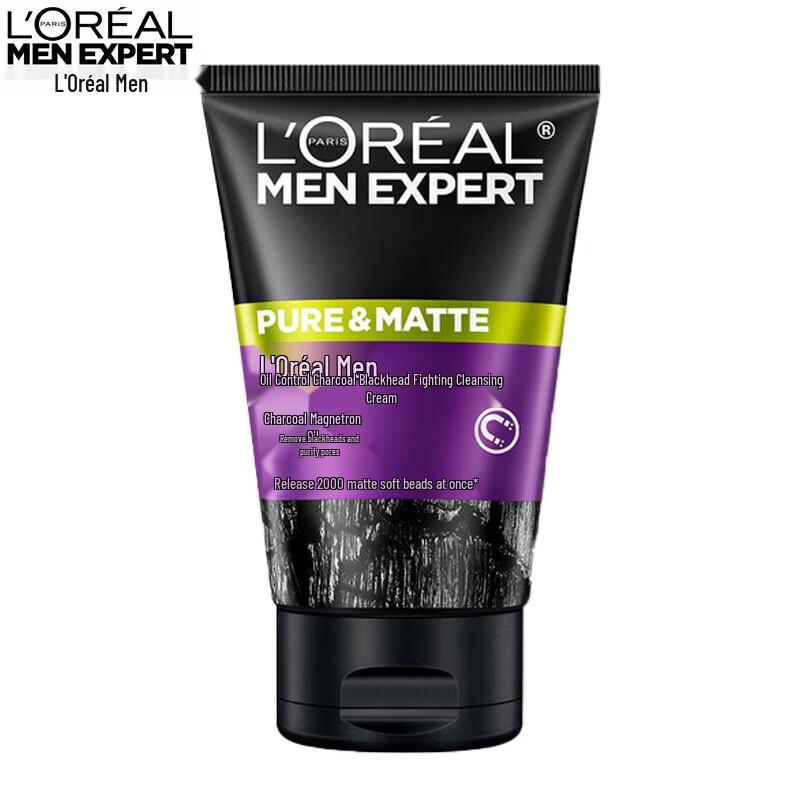 L Oréal Men Expert Pure & Matte Charcoal Anti-Blackhead Facial Cleanser