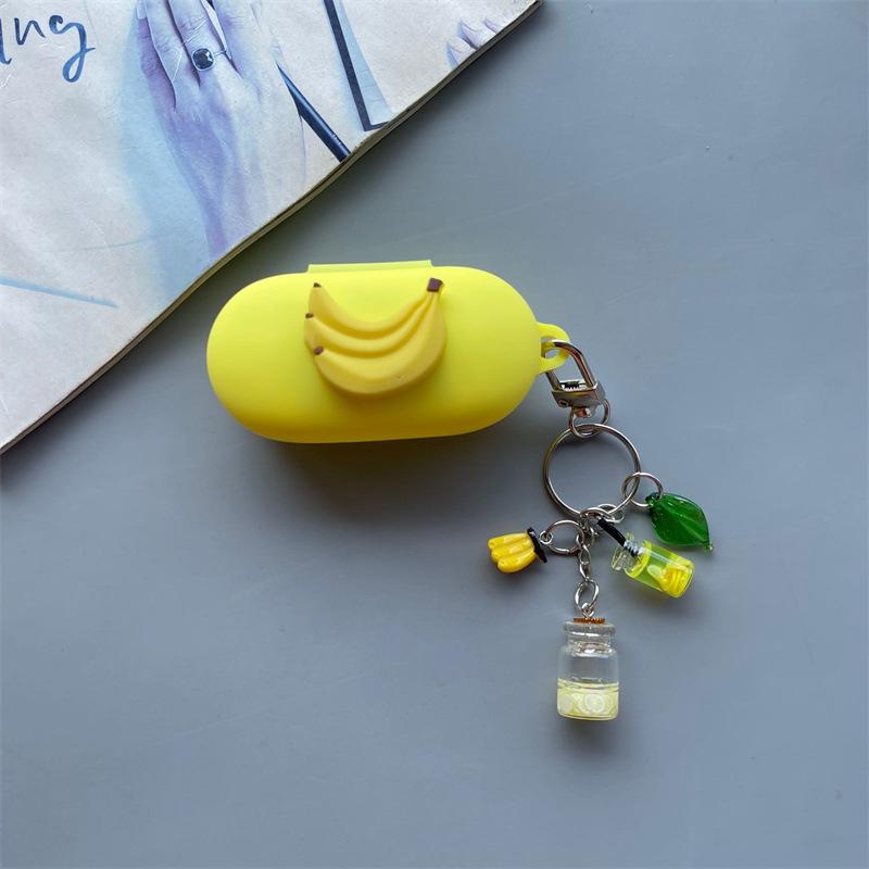 

For Xiaomi Openwear Stereo Bluetooth-compatible Earphones Cartoon Fruit Silicone Case with Pendant H