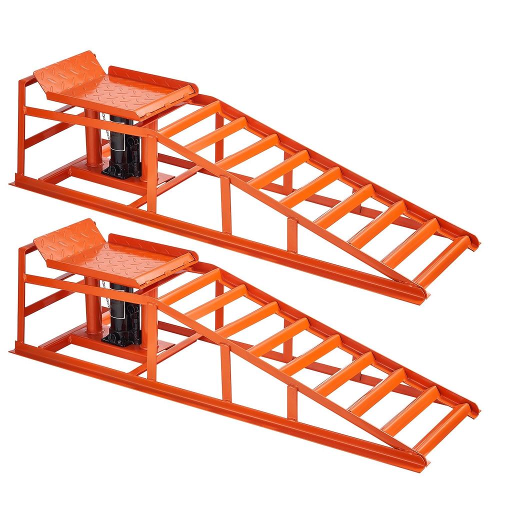 Hydraulic Car Ramps, 2 PCS 5T 11000 Lbs, 270-360 Mm Lift Height, Heavy Duty Hydraulic Vehicle Ramps, Portable Car Lifts for Home Garage Maintenance