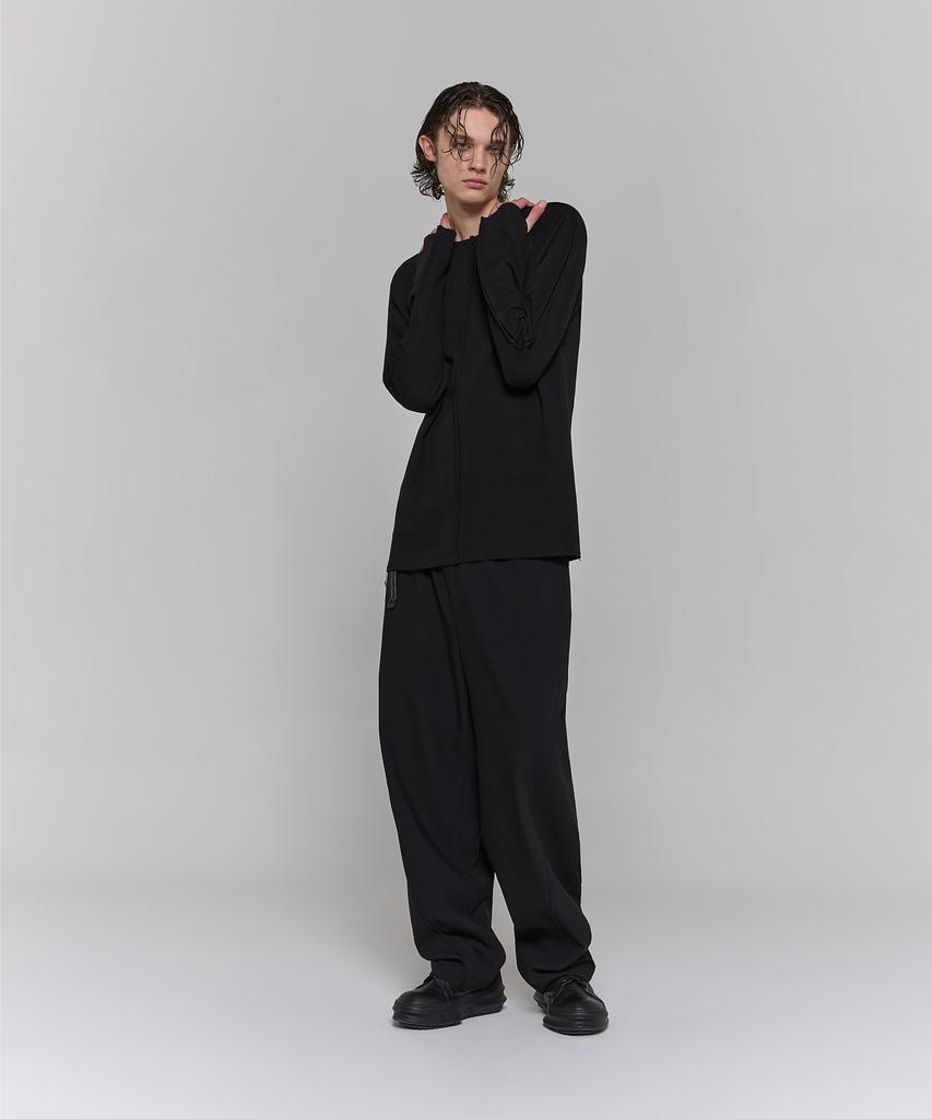 Digeunag Twist Piping Wide Pants (Black)_ Pe3Pa0101
