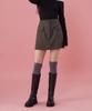 KOLEAT Women Cargo Hidden Elastic Waist Mini Skirt [Khaki]