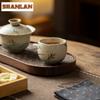70ml Hand-painted Lotus Bamboo Teacup Retro Tea Bowl Set Of Cups Tea-tasting Smelling Cup Jianzhan Master Cups Teaware Ornaments