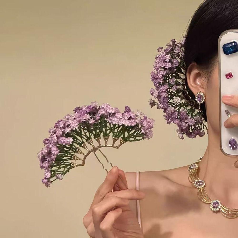 Sweet Chinese Style Side Clip Bohemian Thai Hairpin Elegant Bride Hair Accessories Girls