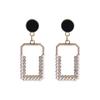 Silver Needle Geometric Square Elegant Fashion Earrings Women's New Trendy Simple Earrings Versatile Ear Jewelry