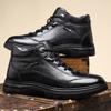 Men Cotton shoes Footwear Winter Plush Snow Work Boots lace up Comfortable Outdoor Casual Shoes Fashion Short Boots men