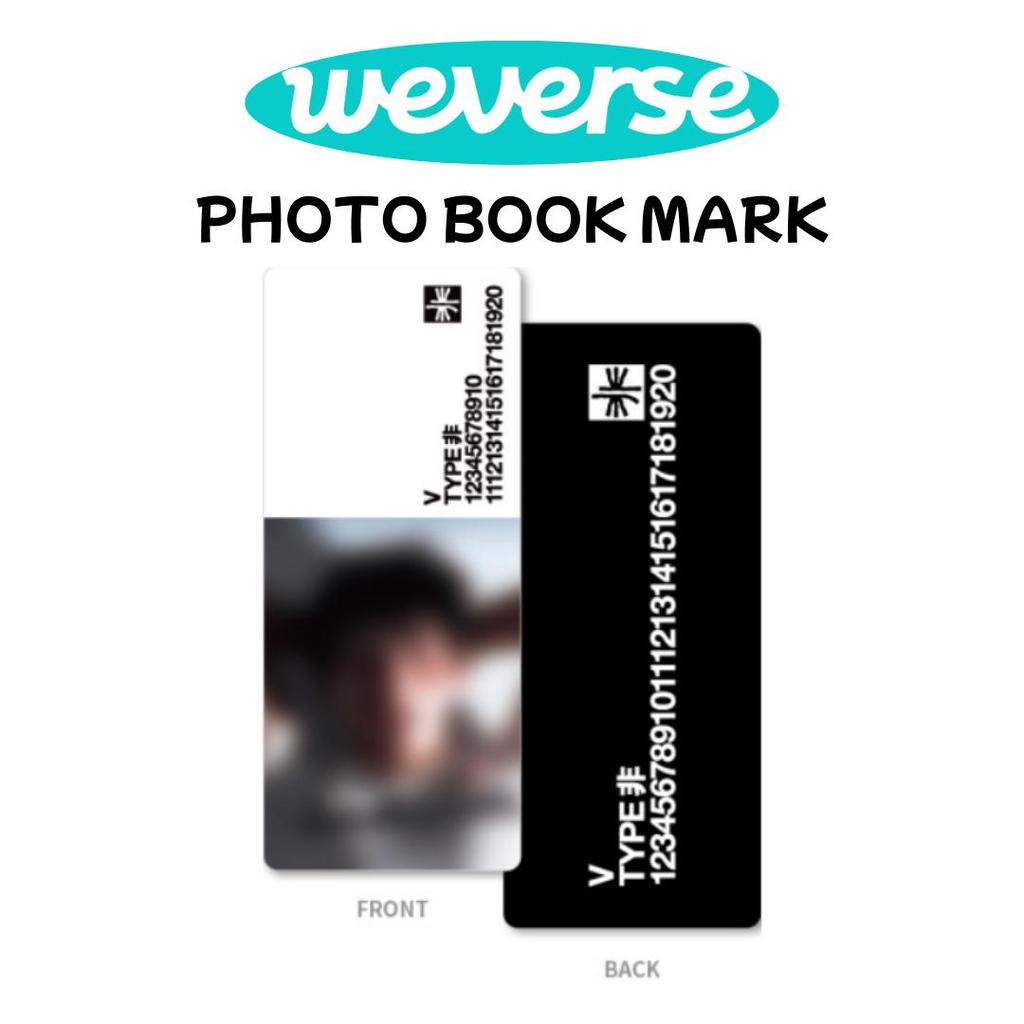 BTS V-Type-Vorbestellung (Nicht-Japan-POB-Store-Vorteile): Weverse Japan Universal Music Store Lesezeichen, Klarsichthülle, Fotokarte
