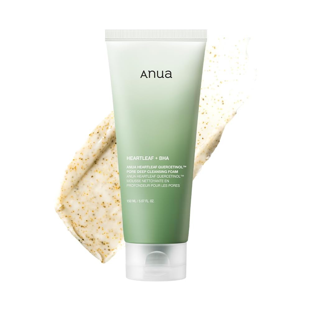 Anua Heartleaf Cleansing Foam 150ml for Pore Care, Makeup Removal, Sensitive Skin