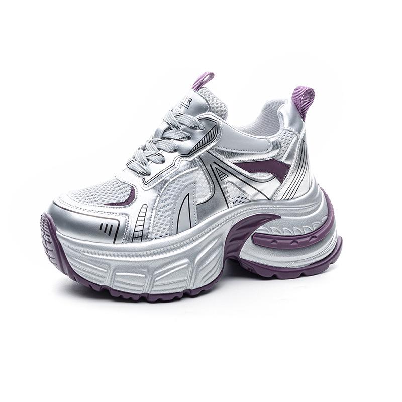 Women's Petite Mesh Breathable Platform Sneakers, Summer 2025 Fashion Casual Sport Shoes