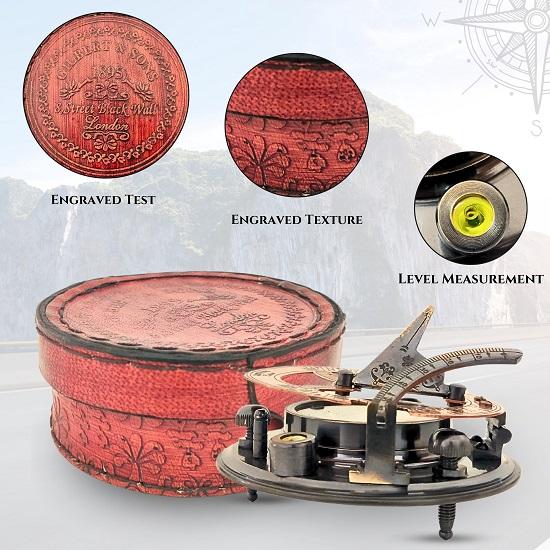 Working Sundial Compass, Sundial, Anniversary for Men, Birthday , Christmas , Baptism Gift