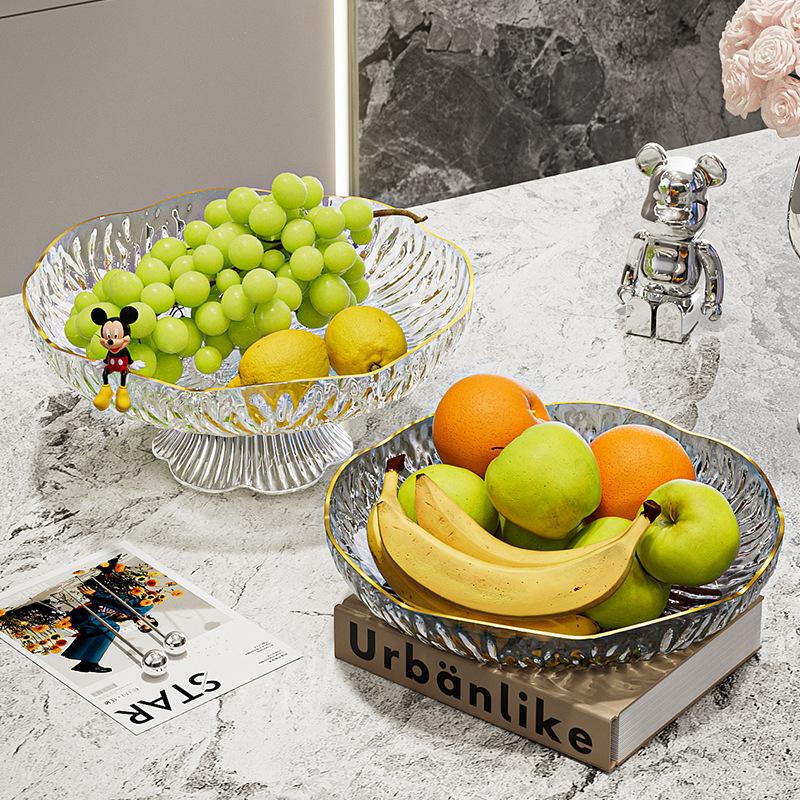 Fruit Plate Living Room Household High-Value Coffee Table Fruit Plate Light Luxury High-End Drain Fruit Basin Dried Fruit Plate