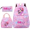 3Pcs/set Anime Cartoon Demon Hunters Printed Backpack Handbag Pencil Case for Teenger Student Girl Boy Large Capacity Waterproof Bookbag