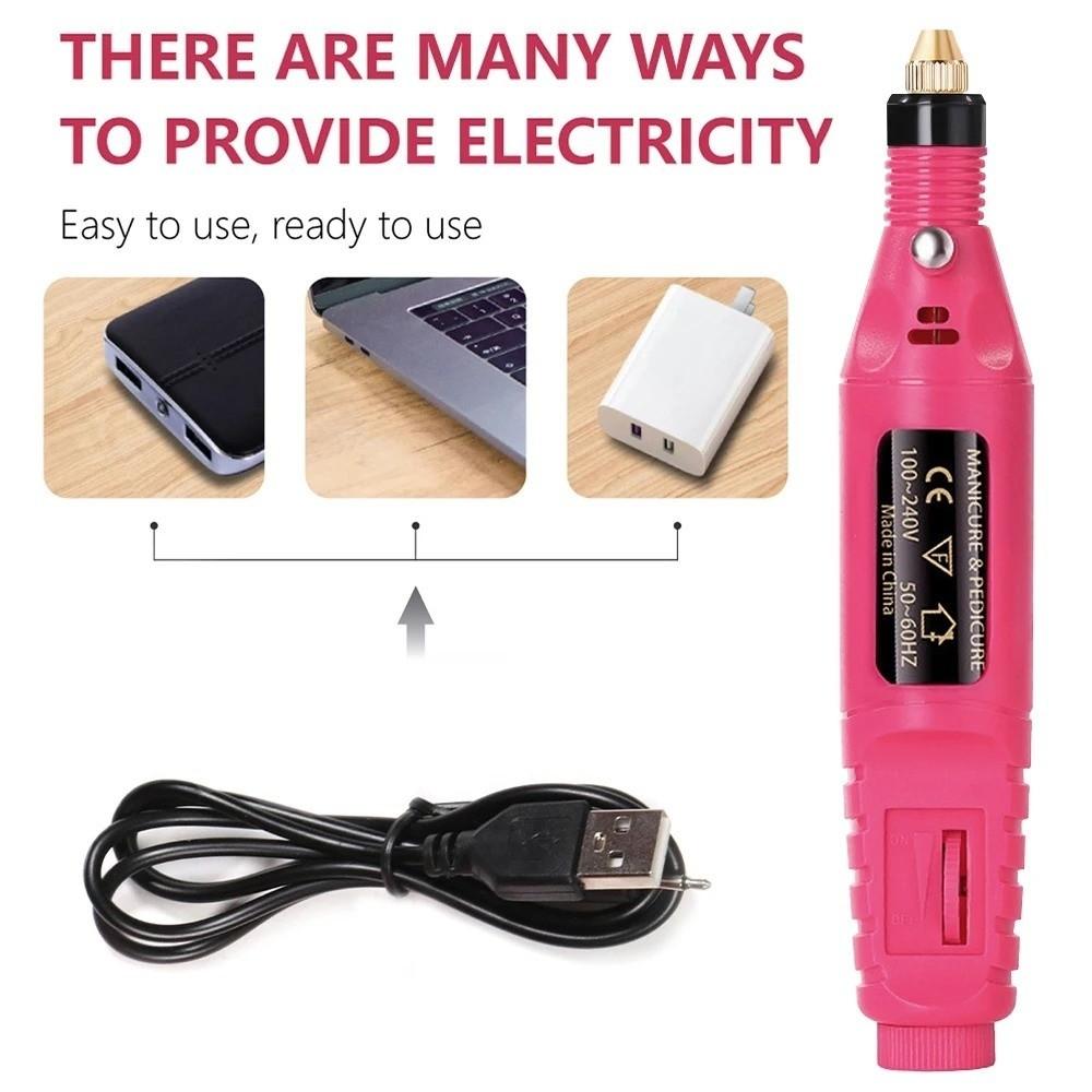 Portable Nail Sander Set High-Speed Nail Polishing Tool Manicure Mill Equipment  Nail Art Tools