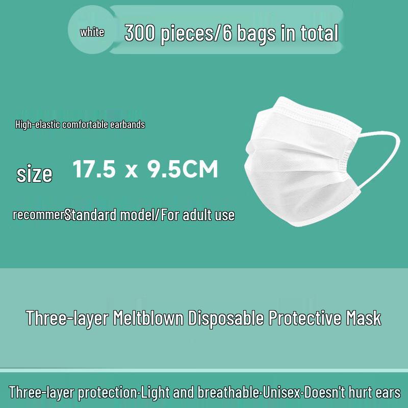 Jiemengzhe Summer Lightweight 3-Ply Disposable Face Masks