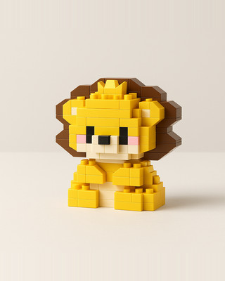 კრეატიული სამშენებლო ბლოკები ჭკვიანი ცხოველი ლომი ზაზუნა პინგვინის მოდელი წვრილმანი სათამაშოები ბავშვებისთვის საჩუქარი გოგონებისთვის