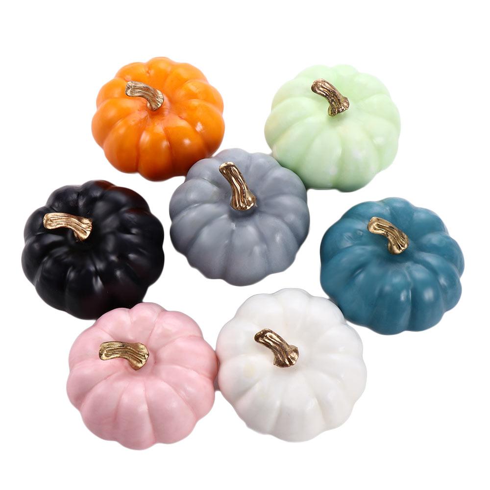Fake Vegetable Artificial Pumpkin Halloween Decoration Fall Harvest Decor Simulation Pumpkin Model