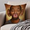 WWill SSmith meme Cushion Cover Pillowcase Antidustmite Invisible Zipper Short Plush Sofa Cushion