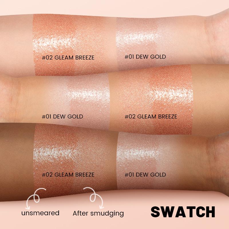 Multi-functional Moisturizing Liquid Highlighter Liquid Blush Eyeshadow Lip Gloss Brightens Lips and Cheeks Multi-functional Liquid Contouring