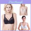 Elegant Ladies Plus Size Lace Full Coverage Bra With Adjustable Shoulder Straps