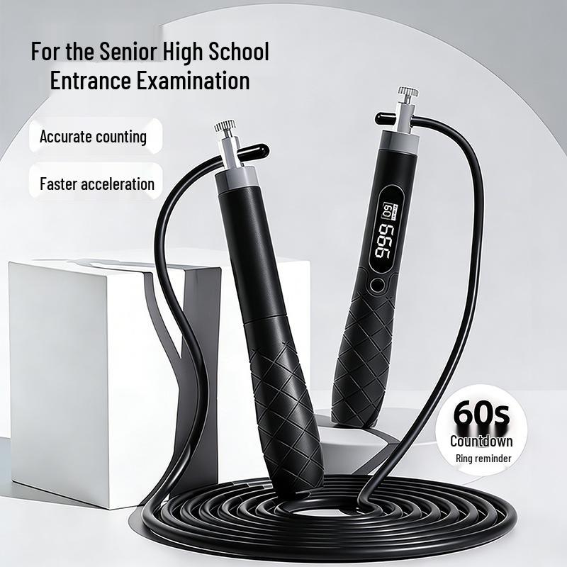 

Rechargeable Smart Counting Jump Rope with Steel Wire for Kids and Adults, Ideal for Sports Competitions and Training.