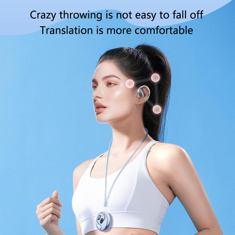 Ai Language Translation Tws Wireless Ear Hanging Earphone Headphone Headset For Iphone For Samsung Huawei Long Battery Life