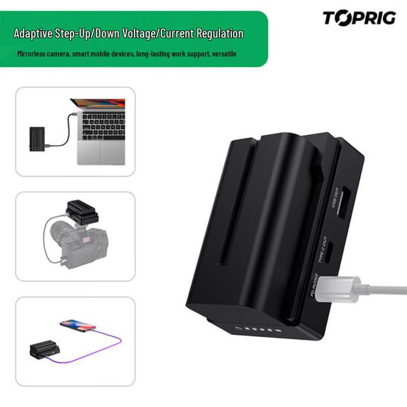 TOPRIG NP-F Battery Plate PD30W Fast Charger