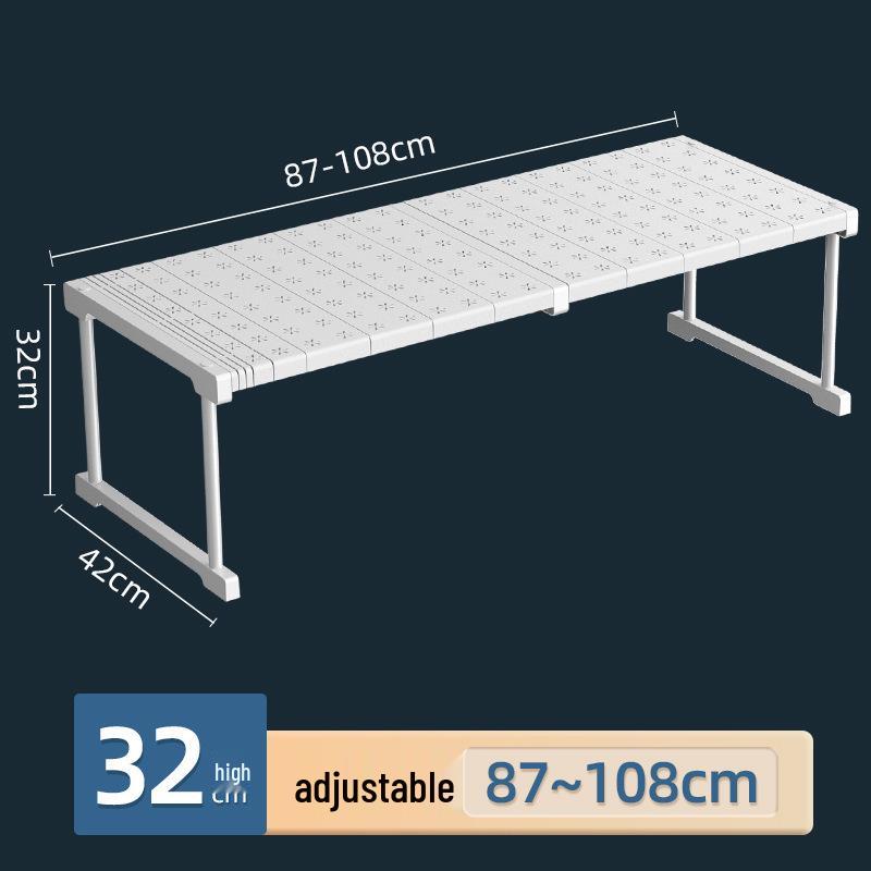 Retractable Nail-Free Storage Rack for Wardrobes and Cabinets