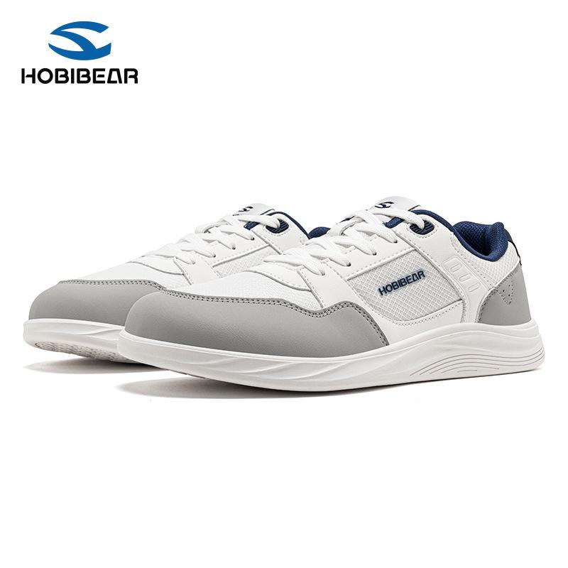 HOBIBEAR Unisex Wide Toe Shoes Minimalist Barefoot Canvas Sneakers Lace-up Walking Shoes for Men &Women