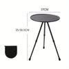 Outdoor Aluminum Alloy Folding Small Round Table Portable Adjustable Table Ultra Light Camping Dining Table Self Driving Tour