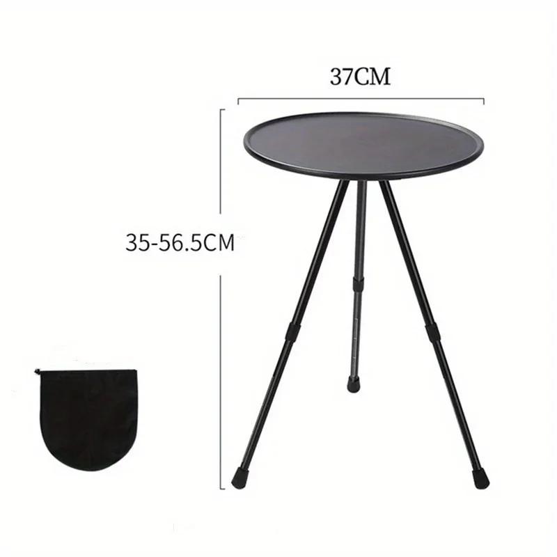 Outdoor Aluminum Alloy Folding Small Round Table Portable Adjustable Table Ultra Light Camping Dining Table Self Driving Tour