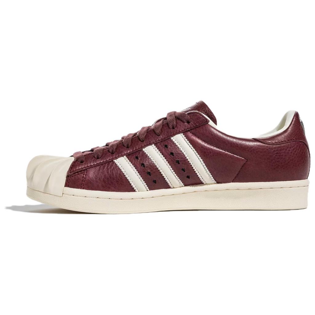 Adidas Originals Thug Club X Superstar Comfortable Versatile Durable Low-Top Sneakers Unisex Sneakers Burgundy JS1908