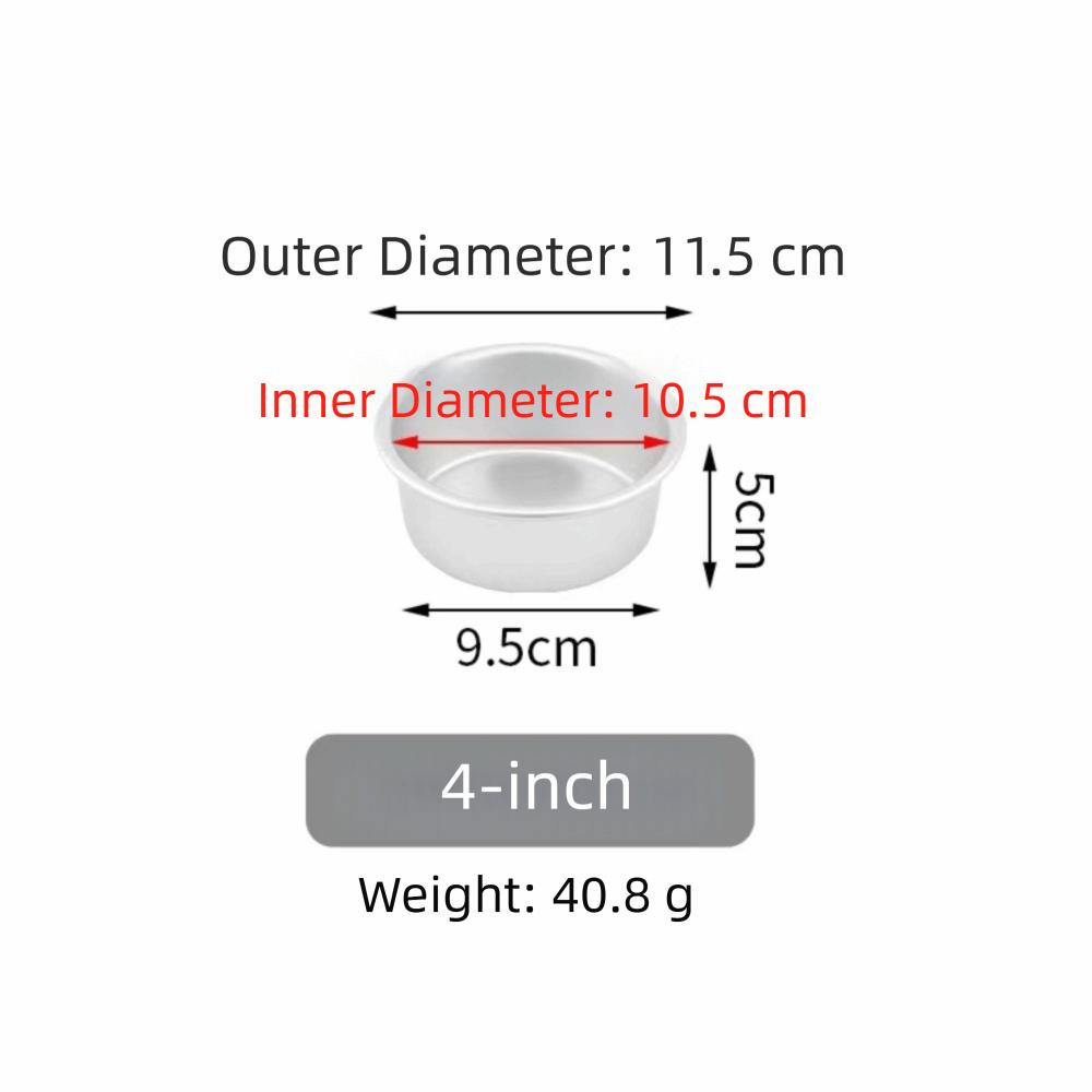 Aluminum Alloy Cake Bake Pan 4/5/6/7/8/9/10 Inch Cake Bakeware Kitchen Dessert Baking 4 Inch